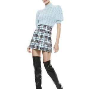 COPY - ALICE + OLIVIA SEMIRA PLAID MINI SKIRT